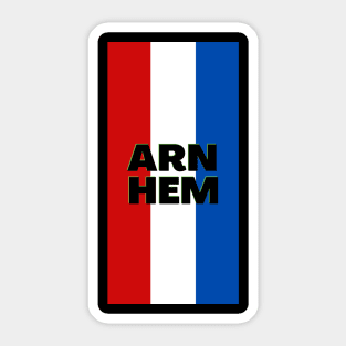 Arnhem City in Dutch Flag Vertical Sticker